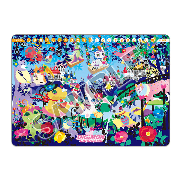 Digimon TCG: PB-09 Playmat and Card Set 2 - Floral Fun - Digimon
