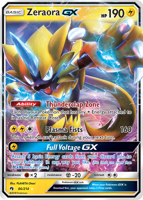Zeraora GX (86/214) [Sun & Moon: Lost Thunder] - Pokémon