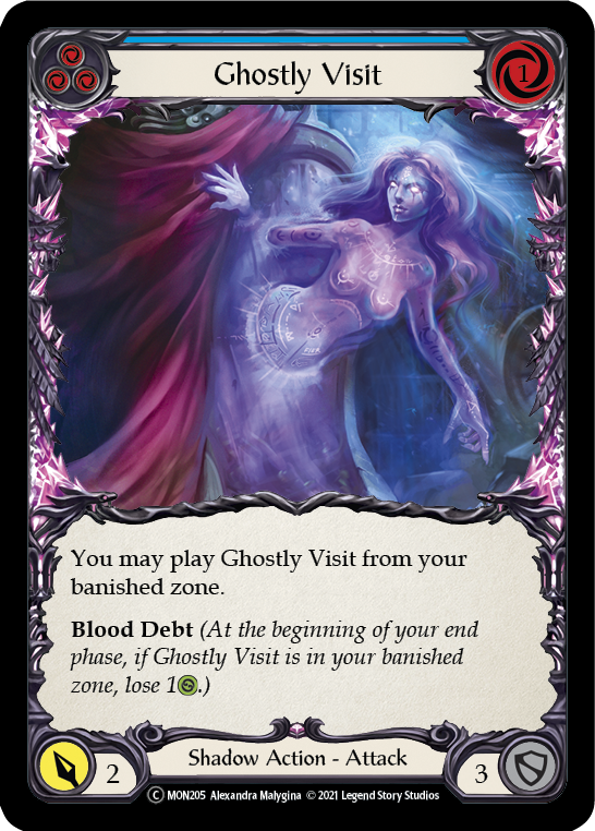 Ghostly Visit (Blue) [U-MON205] Unlimited Normal - Flesh And Blood