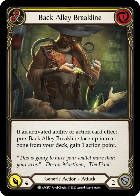 Back Alley Breakline (Yellow) [ARC177] Unlimited Rainbow Foil