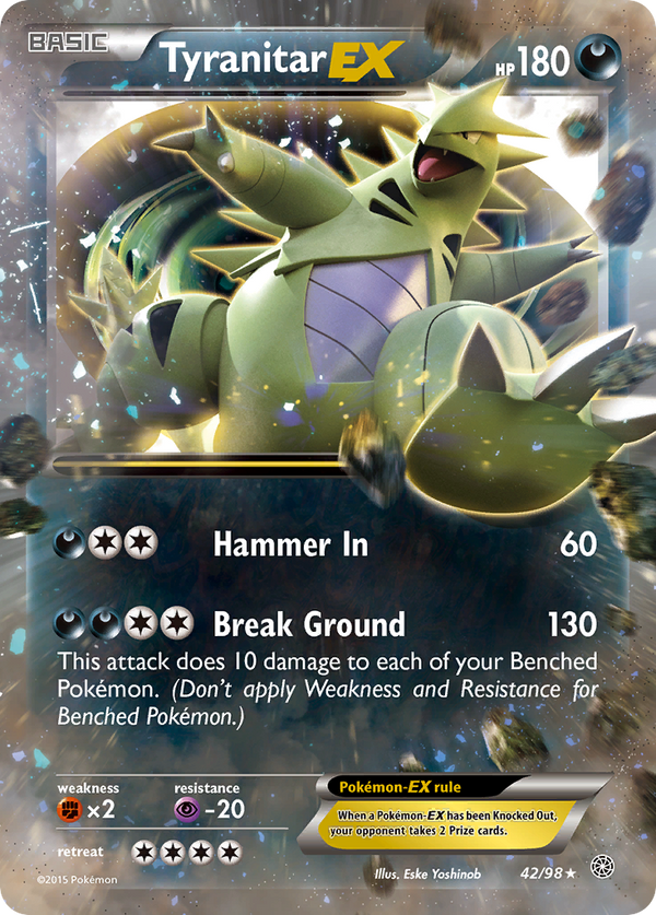 Tyranitar EX (42/98) [XY: Ancient Origins] - Pokémon