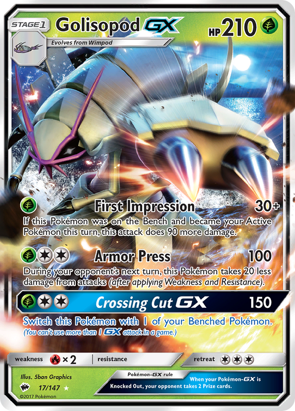 Golisopod GX (17/147) [Sun & Moon: Burning Shadows] - Pokémon