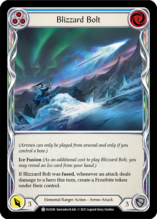 Blizzard Bolt (Blue) [ELE046] (Tales of Aria)  1st Edition Rainbow Foil - Flesh And Blood