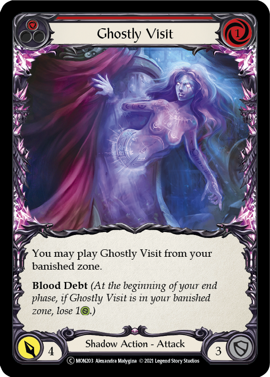 Ghostly Visit (Red) [U-MON203] Unlimited Normal - Flesh And Blood