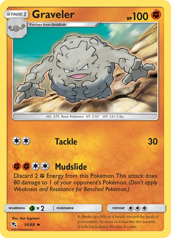 Graveler (34/68) [Sun & Moon: Hidden Fates] - Pokémon