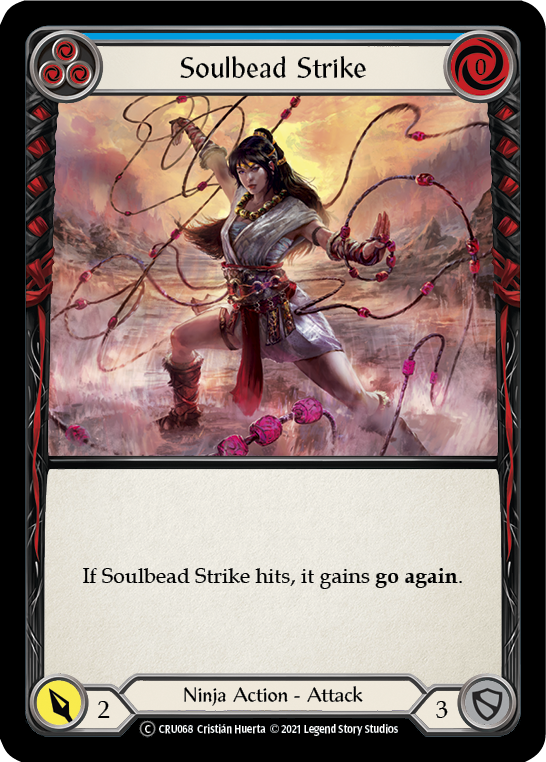 Soulbead Strike (Blue) (Rainbow Foil) [CRU068-RF] Unlimited Rainbow Foil
