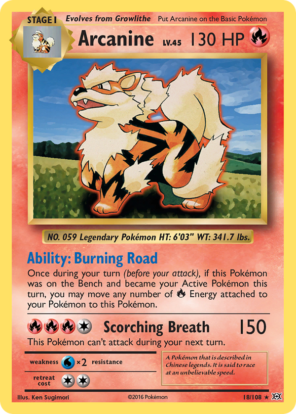 Arcanine (18/108) [XY: Evolutions] - Pokémon