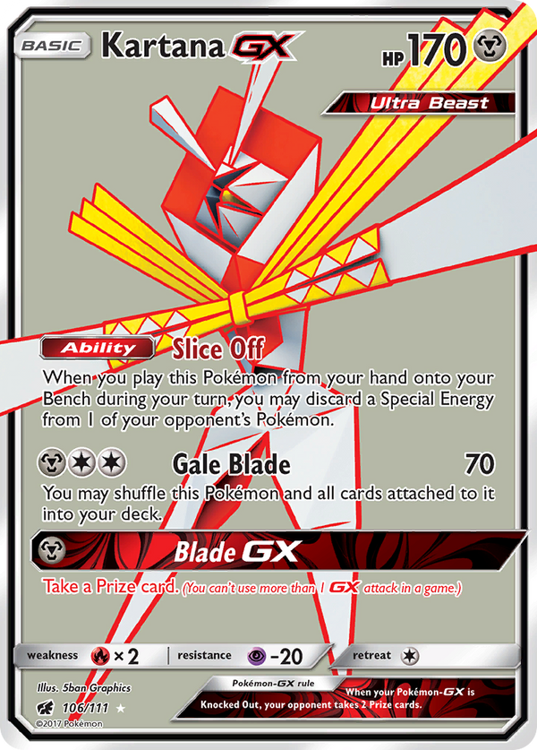 Kartana GX (106/111) [Sun & Moon: Crimson Invasion] - Pokémon