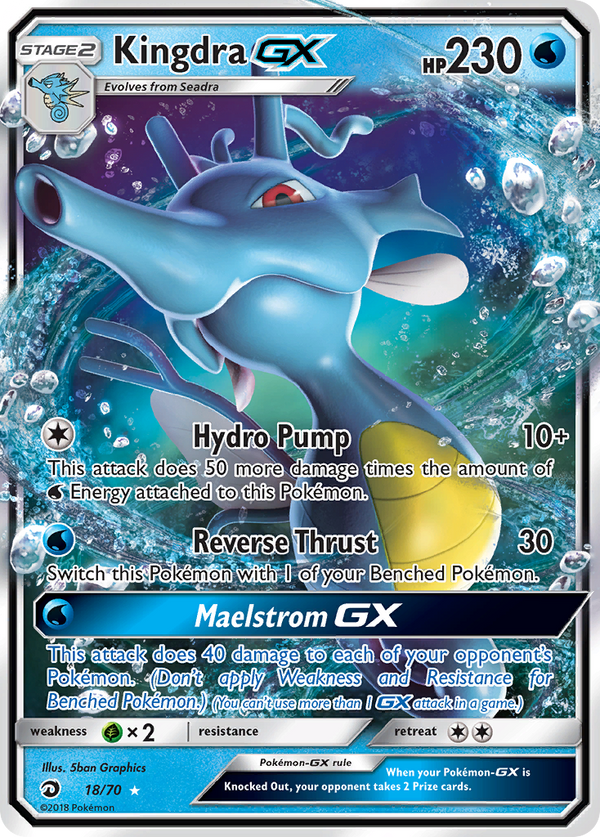 Kingdra GX (18/70) [Sun & Moon: Dragon Majesty] - Pokémon