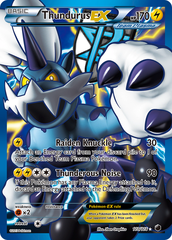 Thundurus EX (110/116) [Black & White: Plasma Freeze] - Pokémon