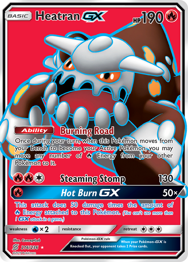 Heatran GX (216/236) [Sun & Moon: Unified Minds] - Pokémon
