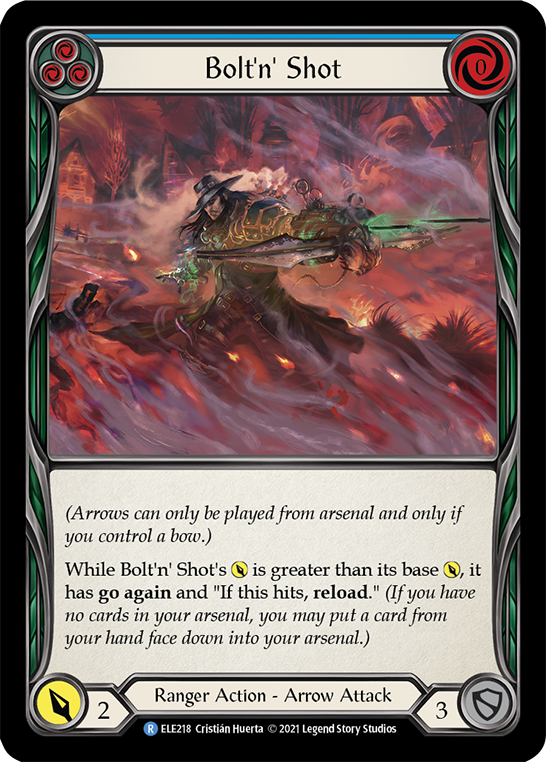 Bolt'n' Shot (Blue) [ELE218] (Tales of Aria)  1st Edition Rainbow Foil - Flesh And Blood