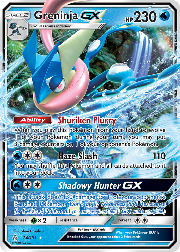 Greninja GX (24/131) [Sun & Moon: Forbidden Light] - Pokémon
