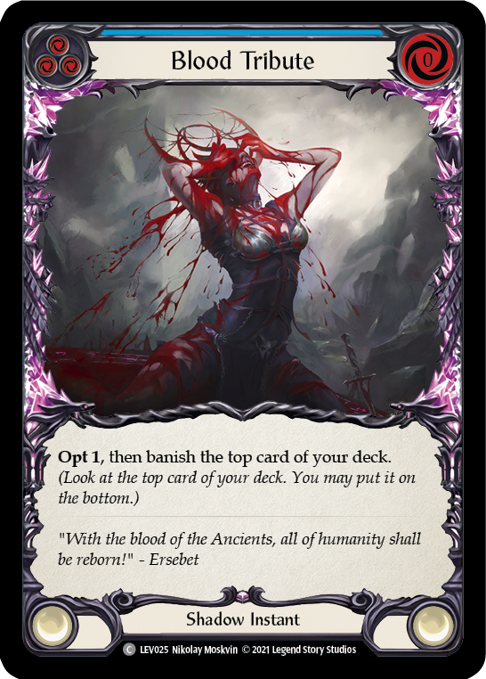 Blood Tribute (Blue) [LEV025] (Monarch Levia Blitz Deck) - Flesh And Blood
