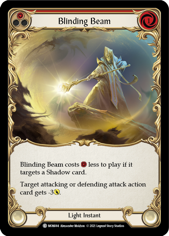 Blinding Beam (Red) [MON084] 1st Edition Normal - Flesh And Blood