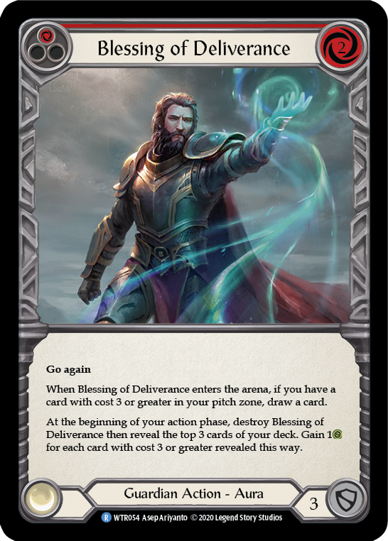 Blessing of Deliverance (Red) [U-WTR054] (Welcome to Rathe Unlimited)  Unlimited Rainbow Foil - Flesh And Blood