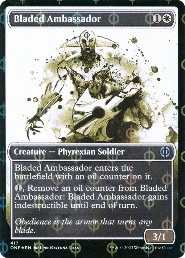 Bladed Ambassador (Showcase Ichor Step-and-Compleat Foil) [Phyrexia: All Will Be One] - Magic: The Gathering