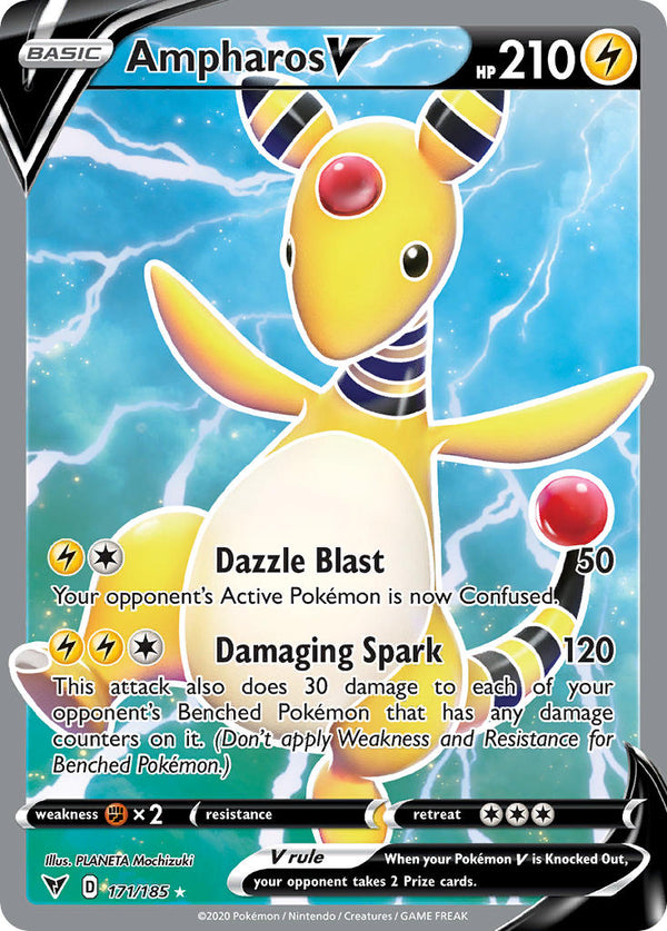 Ampharos V (171/185) [Sword & Shield: Vivid Voltage] - Pokémon