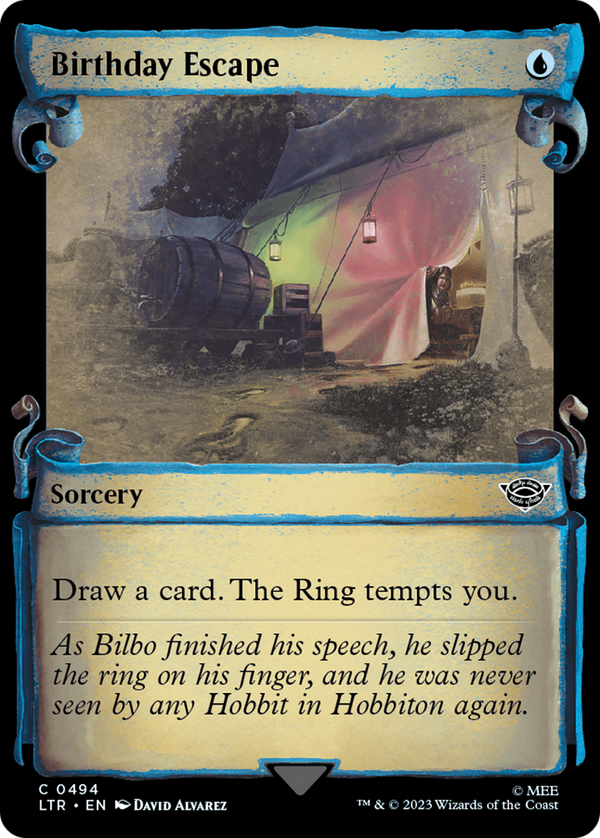 Birthday Escape [The Lord of the Rings: Tales of Middle-Earth Showcase Scrolls] - Magic: The Gathering