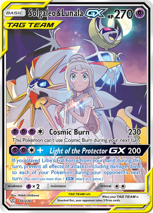Solgaleo & Lunala GX (216/236) [Sun & Moon: Cosmic Eclipse] - Pokémon