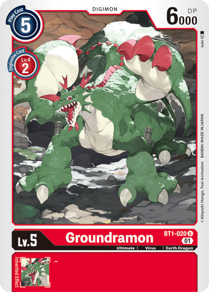 Groundramon [BT1-020] (Alternative Art) [Starter Deck: Gallantmon] - Digimon