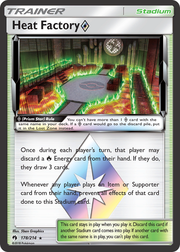 Heat Factory (178/214) (Prism Star) [Sun & Moon: Lost Thunder] - Pokémon