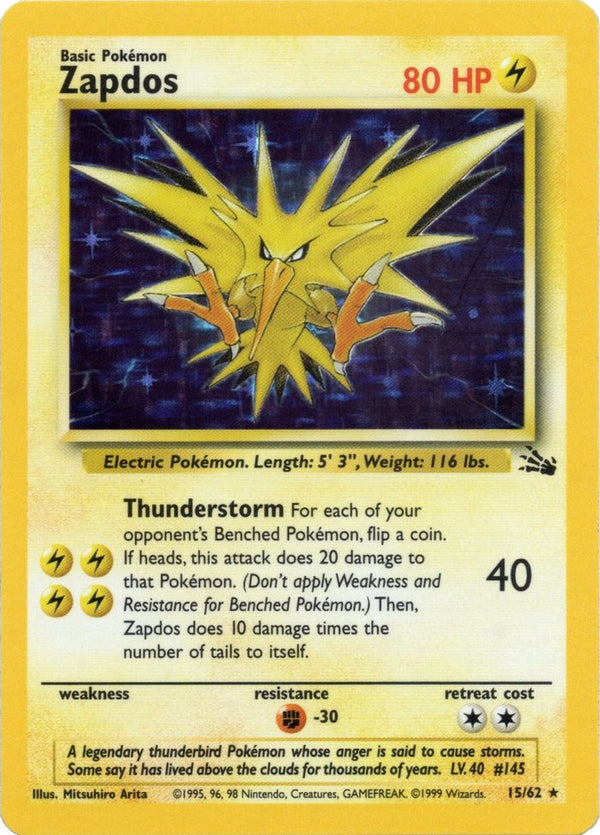 Zapdos (15/62) [Fossil Unlimited] - Pokémon