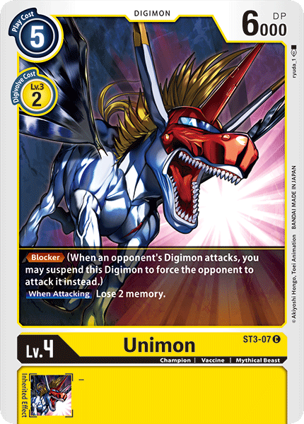 Unimon [ST3-07] [Starter Deck: Heaven's Yellow] - Digimon