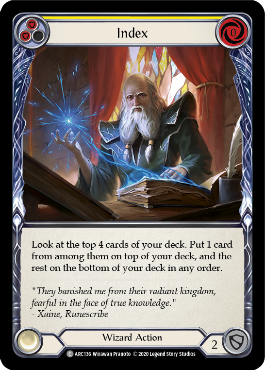 Index (Yellow) [ARC136] Unlimited Rainbow Foil