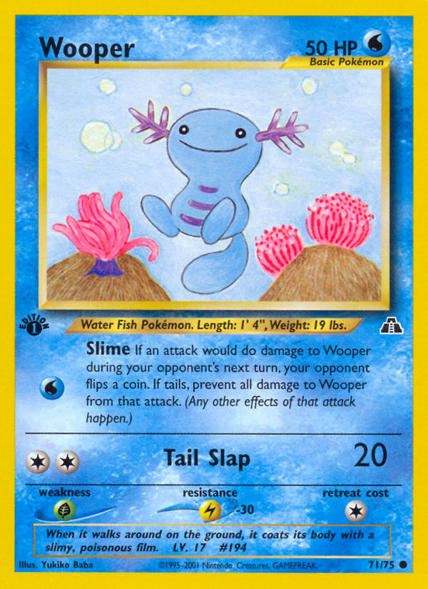 Wooper (71/75) [Neo Discovery 1st Edition] - Pokémon