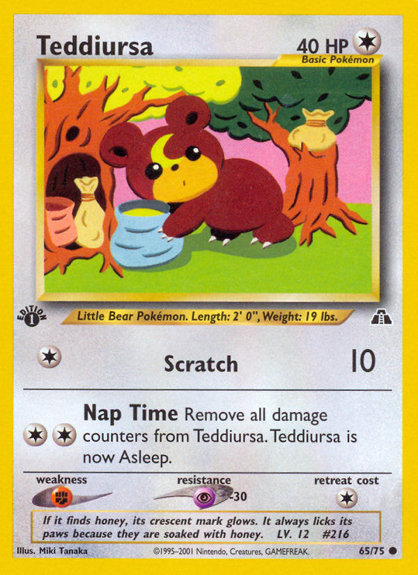 Teddiursa (65/75) [Neo Discovery 1st Edition] - Pokémon