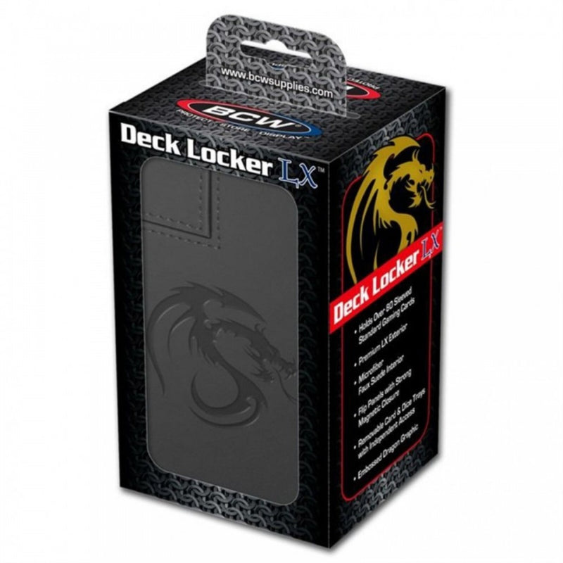 BCW Leatherette Deck Locker LX holds 80 Collectible Gaming Cards plus Dice