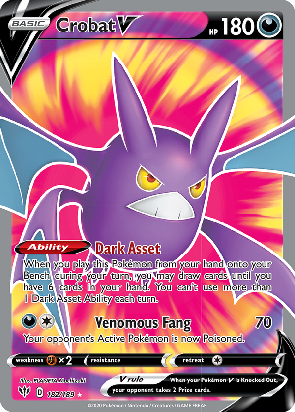 Crobat V (182/189) [Sword & Shield: Darkness Ablaze] - Pokémon