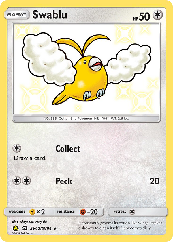 Swablu (SV42/SV94) [Sun & Moon: Hidden Fates - Shiny Vault] - Pokémon