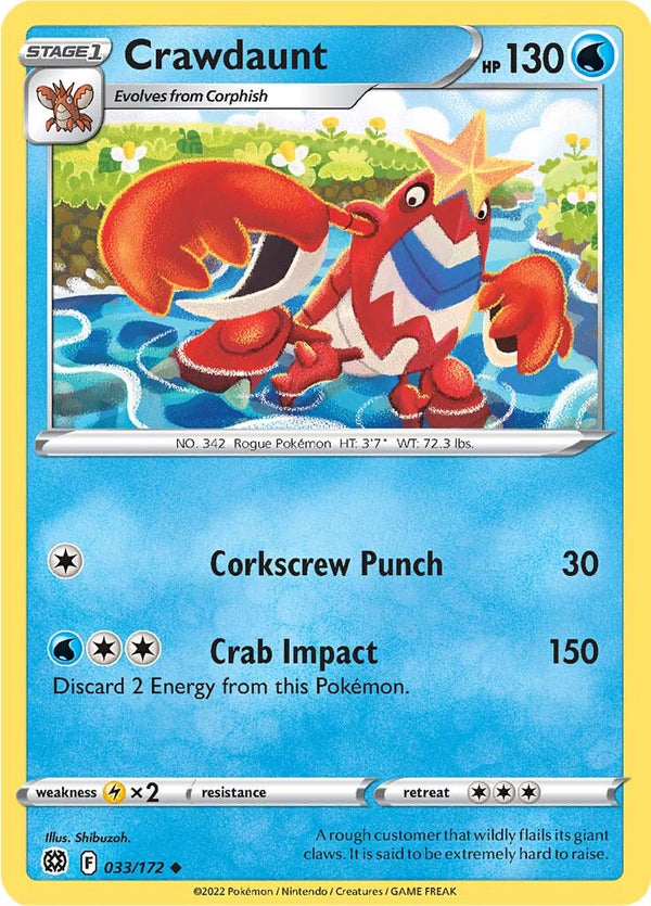 Crawdaunt (033/172) [Sword & Shield: Brilliant Stars] - Pokémon