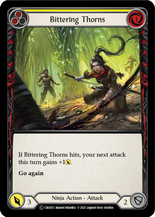 Bittering Thorns (Rainbow Foil) [CRU072-RF] Unlimited Rainbow Foil - Flesh And Blood
