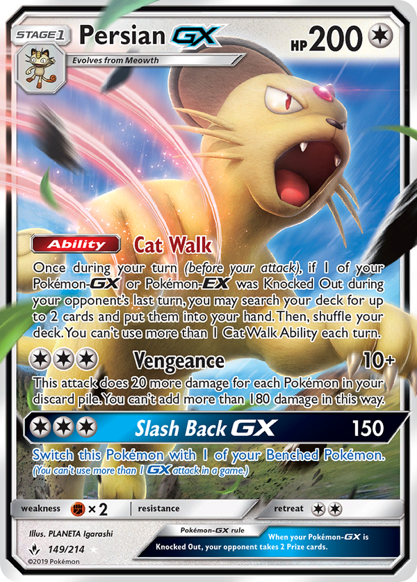 Persian GX (149/214) [Sun & Moon: Unbroken Bonds] - Pokémon