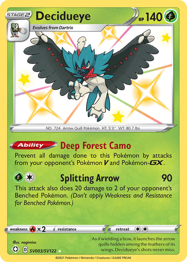 Decidueye (SV003/SV122) [Sword & Shield: Shining Fates] - Pokémon