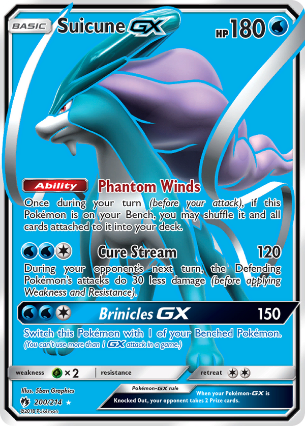 Suicune GX (200/214) [Sun & Moon: Lost Thunder] - Pokémon