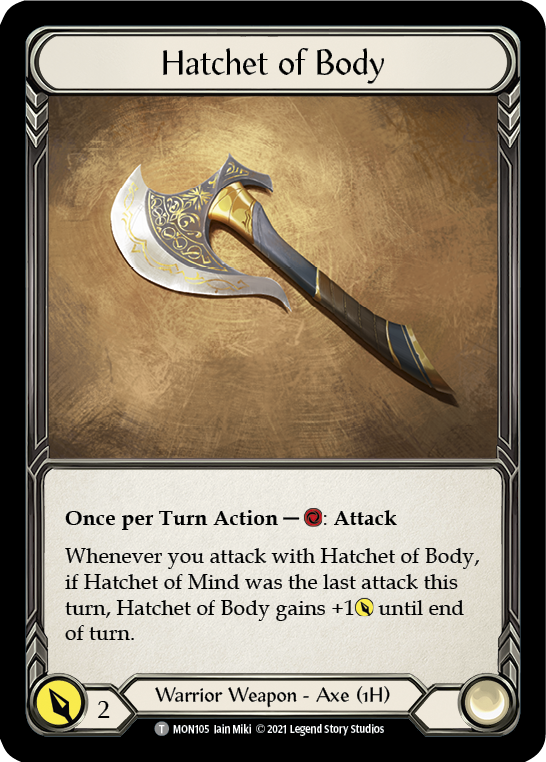 Hatchet of Body // Boltyn [MON105 // MON030] 1st Edition Normal
