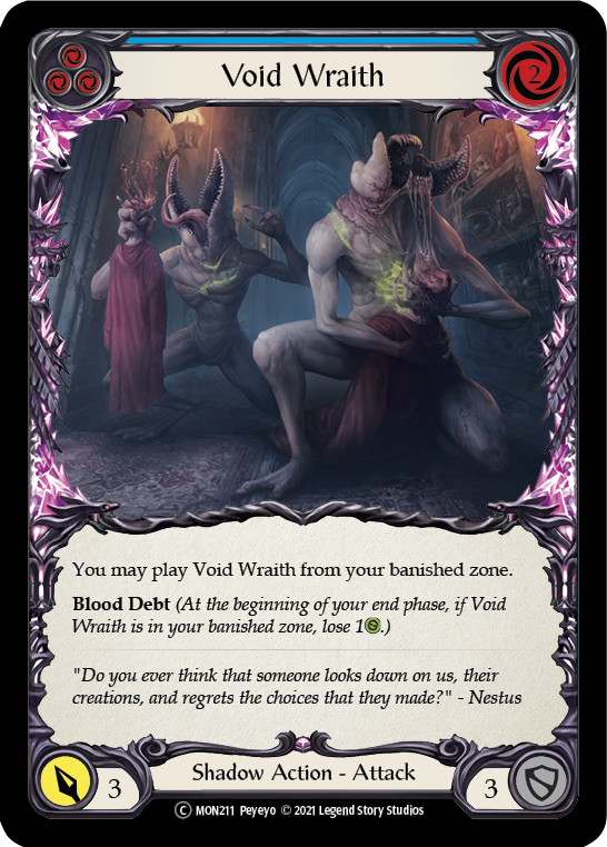 Void Wraith (Blue) [U-MON211] Unlimited Normal - Flesh And Blood