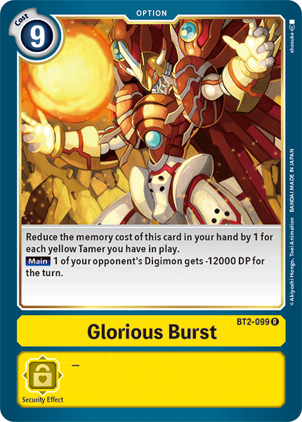 Glorious Burst [BT2-099] [Release Special Booster Ver.1.5] - Digimon