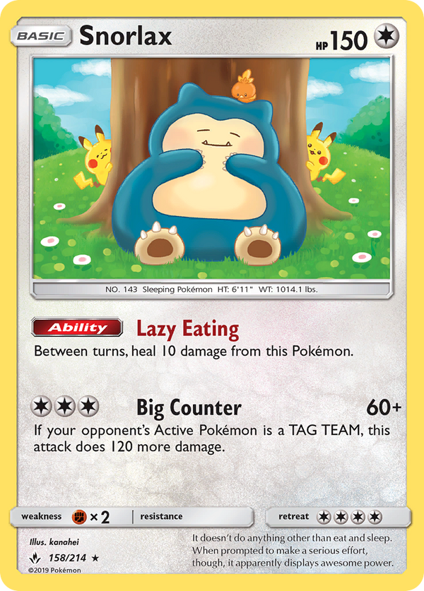 Snorlax (158/214) [Sun & Moon: Unbroken Bonds] - Pokémon