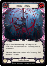 Blood Tribute (Blue) (Rainbow Foil) [U-MON217-RF] Unlimited Rainbow Foil - Flesh And Blood