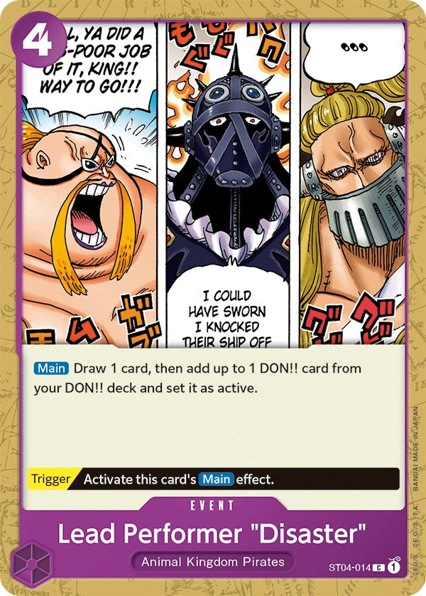 Lead Performer "Disaster" [Starter Deck: Animal Kingdom Pirates] - Bandai
