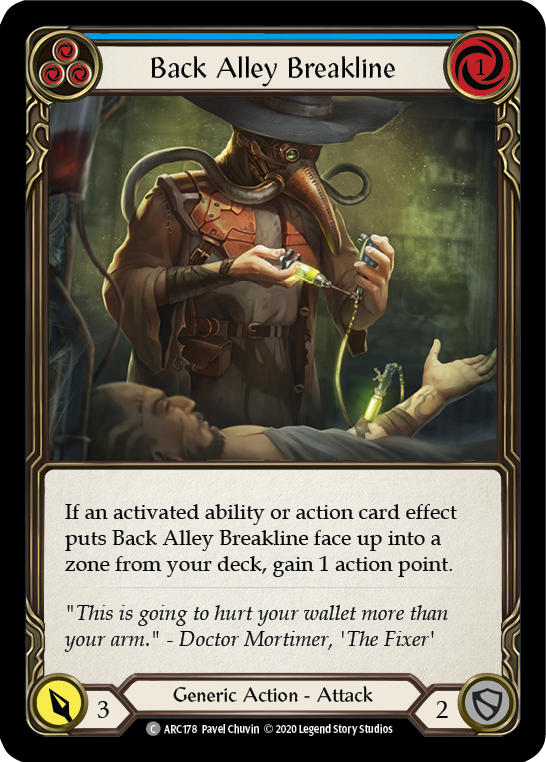 Back Alley Breakline (Blue) [ARC178] Unlimited Rainbow Foil