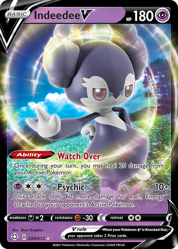 Indeedee V (039/072) [Sword & Shield: Shining Fates] - Pokémon