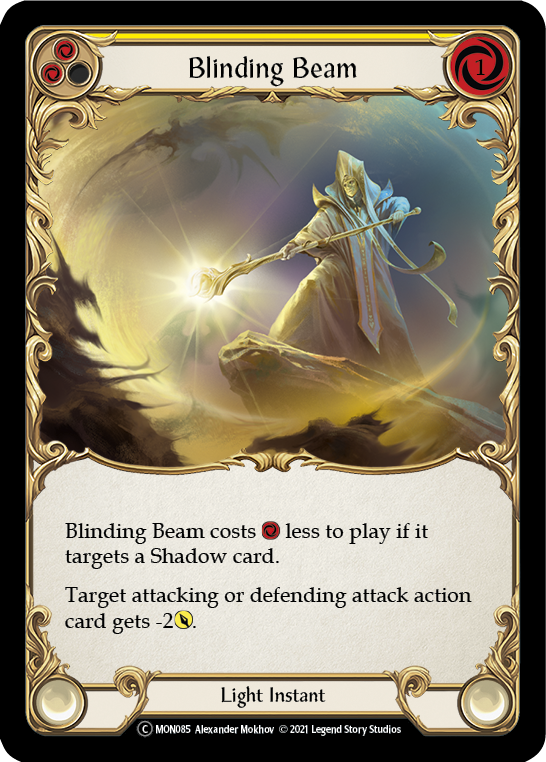 Blinding Beam (Yellow) (Rainbow Foil) [U-MON085-RF] Unlimited Rainbow Foil - Flesh And Blood
