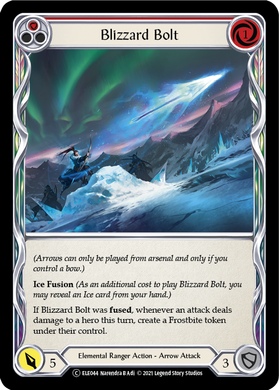 Blizzard Bolt (Red) [U-ELE044] Unlimited Rainbow Foil - Flesh And Blood