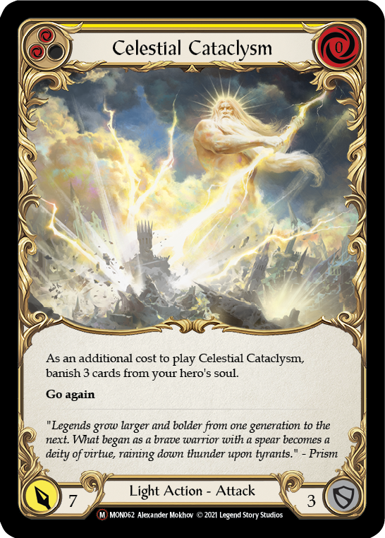 Celestial Cataclysm (Rainbow Foil) [U-MON062-RF] Unlimited Rainbow Foil
